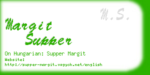 margit supper business card